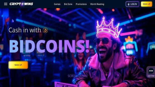 CryptoWins casino screenshot